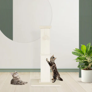 Two cats interacting with a glass door in a modern interior setting at Pet Servo