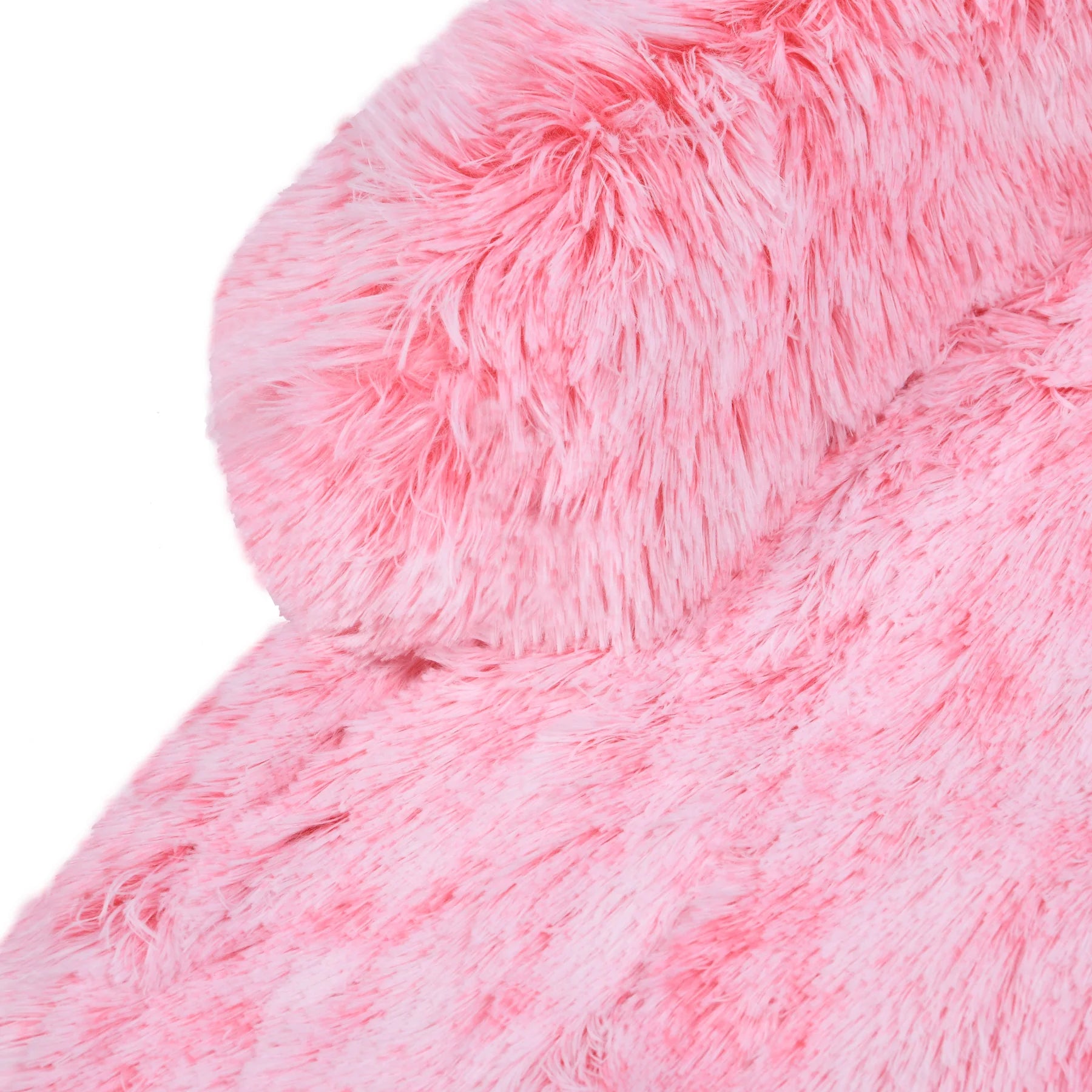 Charlie's - Shaggy Faux Fur Bolster Sofa Protector Pet Bed - Ombre Pink