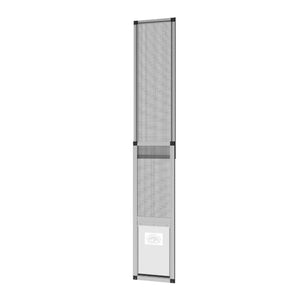 Mesh screen door on a white background