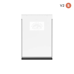 White electronic device with a screen on a white background
