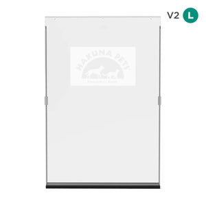 Whiteboard with a logo on a white background