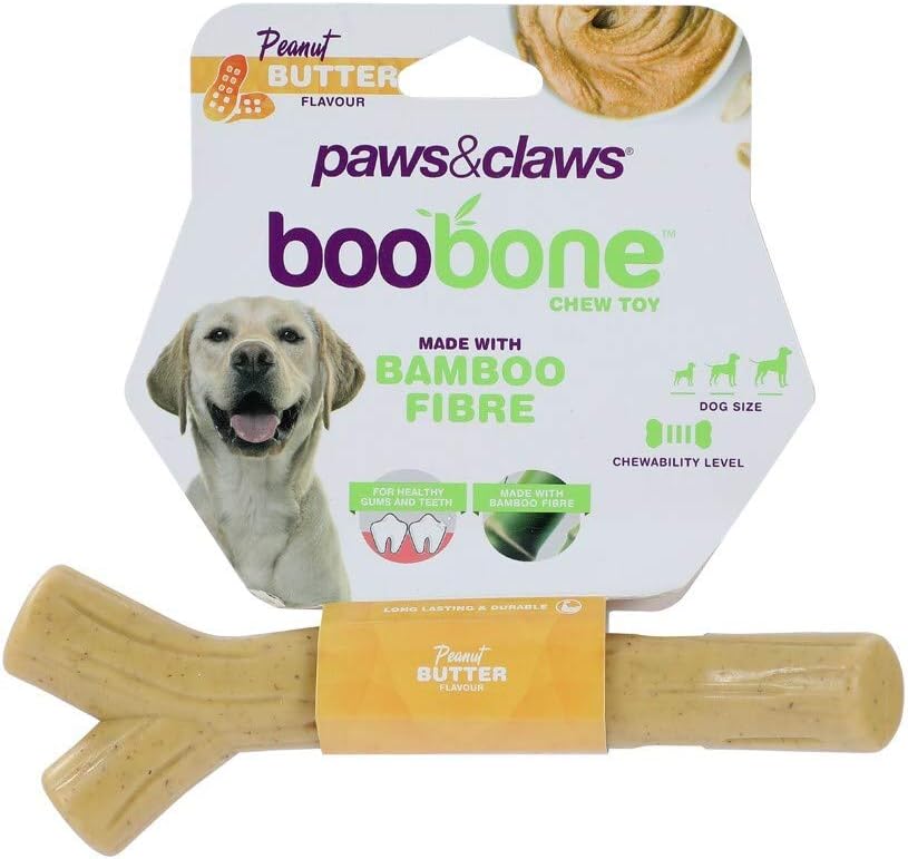 Paws & Claws - Boobone Branch Peanut Butter Dogs Chew Toy, 18.5 cm