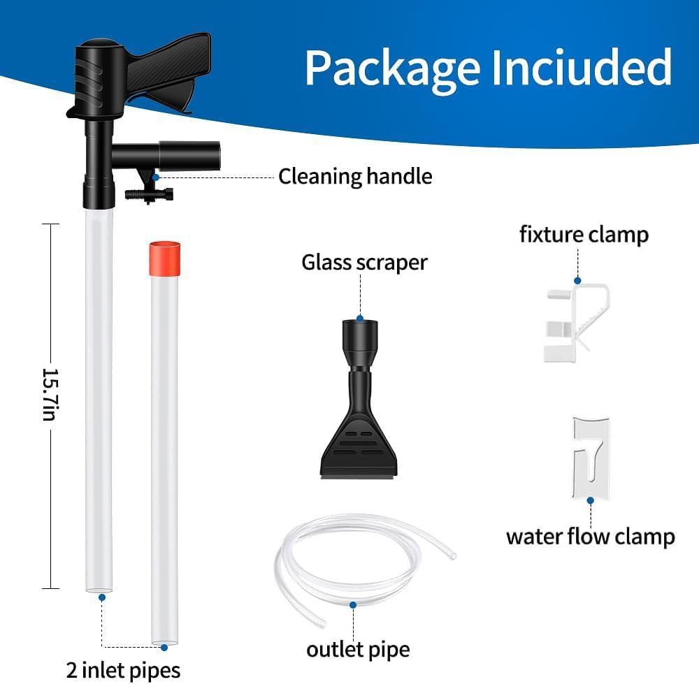 Pump cleaning tool set with labeled components on a white background at Pet Servo