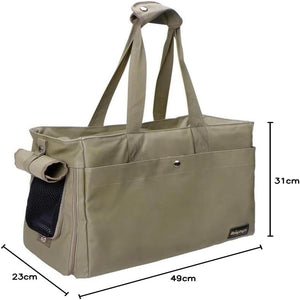 Ibiyaya Canvas Pet Carrier Tote for Cats & Dogs Light Green dimentions image - petservo