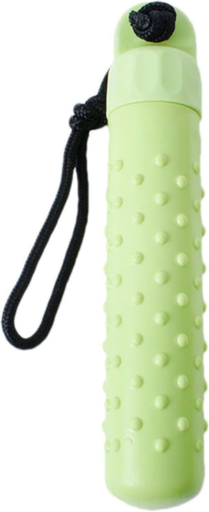 Green textured handheld device with a black strap on a white background at Pet Servo