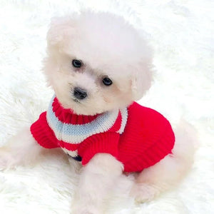 GHAOSG - Red Stripe Puppy & Kitten Knit Sweater - Petservo
