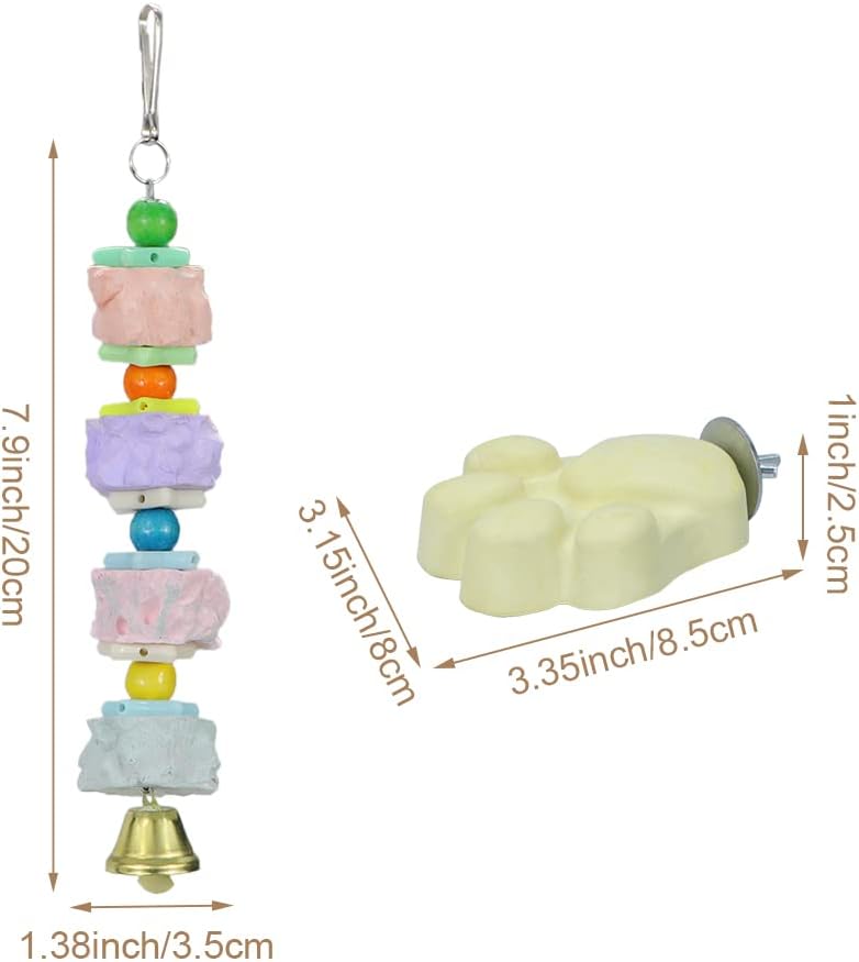 Colorful beaded keychain with measurements on a white background at Pet Servo