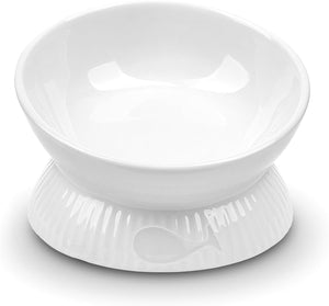 White ceramic bowl on a white background at Pet Servo