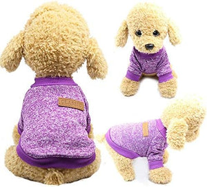 Cozy Grey Dog Sweater for Small Puppies - 40CM - Petservo