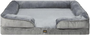 PaWz Washable Removeable Memory Foam Dog Cat Bed Sofa, Grey at Pet Servo