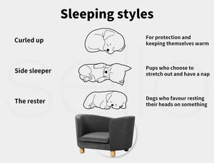 PaWz Small Dog Warm Soft Bed Lounge Couch Soft Removable Cushion Chair Seat Grey at Pet Servo