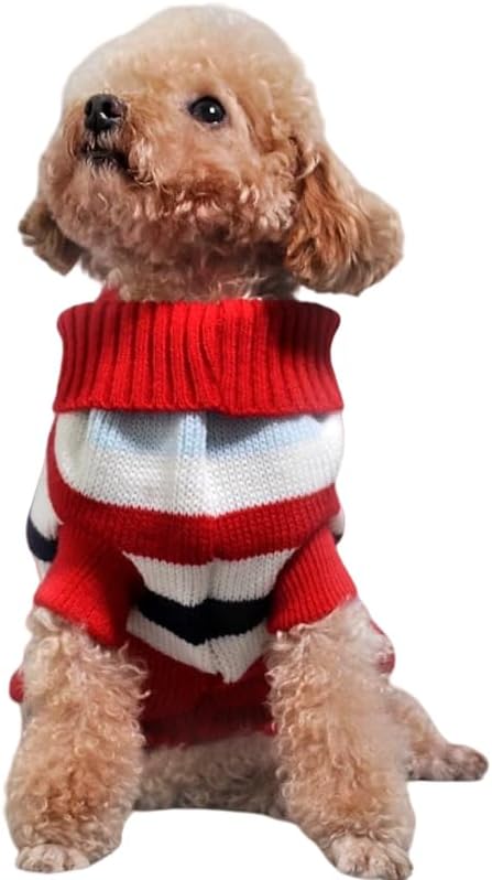 GHAOSG - Red Stripe Puppy & Kitten Knit Sweater - Petservo