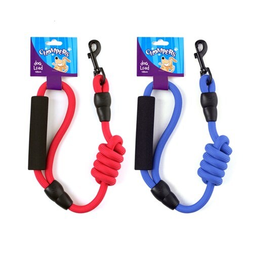 YES4PETS 2X Padded Handle Dog Lead 120cm Red or Blue Nylon - Petservo
