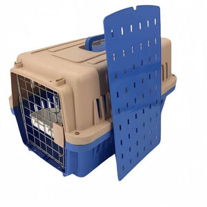 YES4PETS Dog Cat Crate with Bowl & Tray - Blue - PetServo