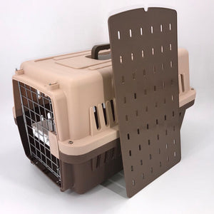 YES4PETS Medium Dog Cat Rabbit Carrier Airline Cage Brown - PetServo-2