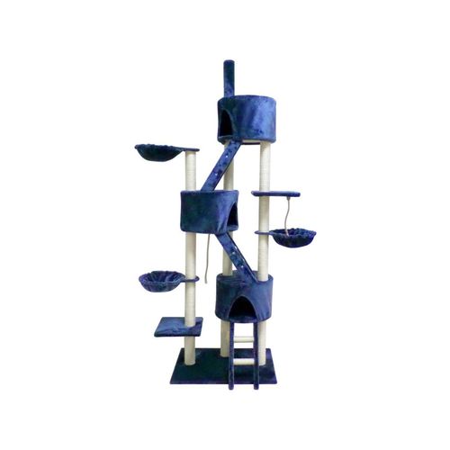 YES4PETS 244 cm XL Multi-Level Cat Scratching Post Tree Blue PetServo