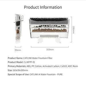 CATLINK - PURE Water Fountain Filter-5 pcs - Petservo