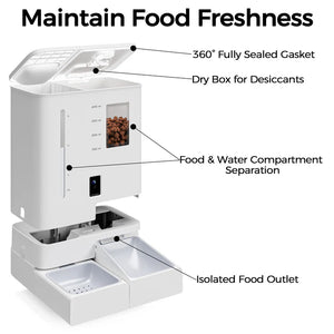 Buy Advwin - 2-in-1 Automatic Cat Feeder Waterer Set at Pet Servo