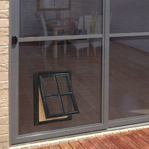 Pillar Product Flyscreen Pet Door Black Extra Large 305x406mm PetServo-1