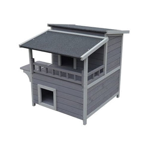 YES4PETS - 2-Story Rainproof Cat Shelter Condo - Pet Servo