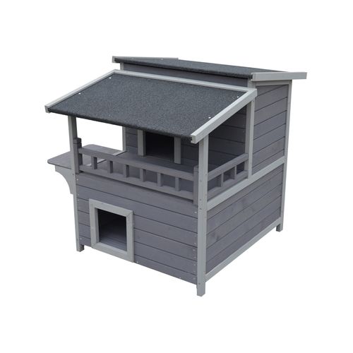 YES4PETS - 2-Story Rainproof Cat Shelter Condo - Pet Servo