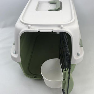YES4PETS Medium Dog Cat Rabbit Crate Carrier Parrot Cage Grey PetServo-2