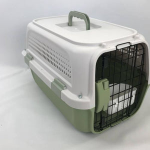 YES4PETS Medium Dog Cat Rabbit Crate Carrier Parrot Cage Grey PetServo-4