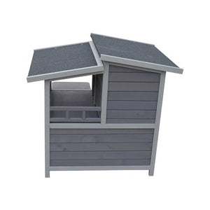 YES4PETS - 2-Story Rainproof Cat Shelter Condo - Pet Servo