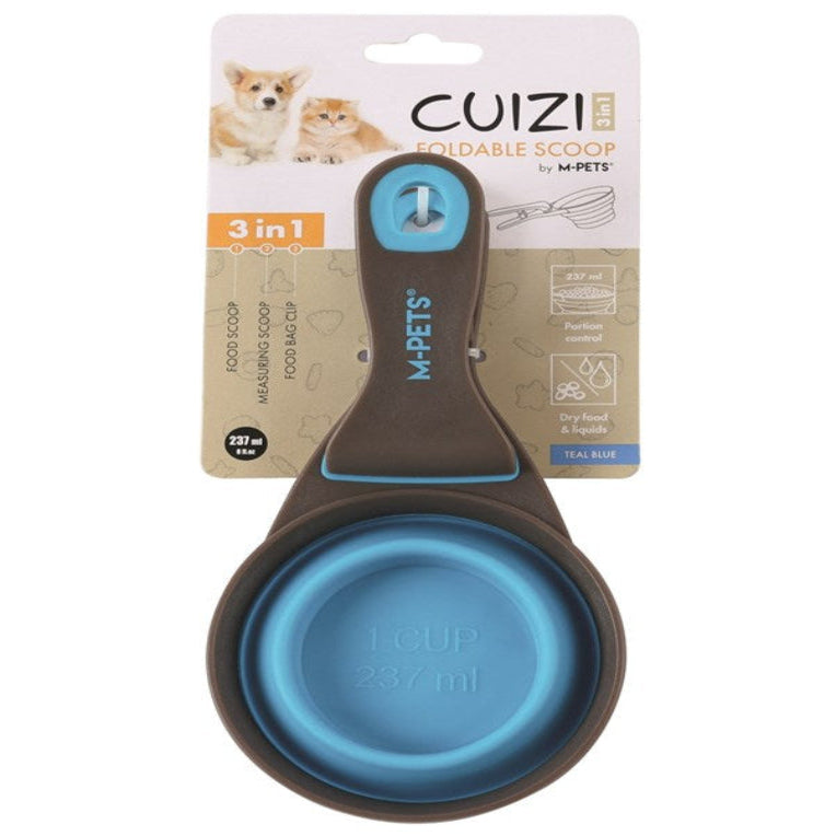 CUIZI - Foldable Scoop Blue - Capacity 237ml - Pet Servo