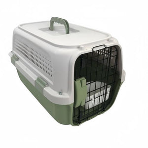 YES4PETS Medium Dog Cat Rabbit Crate Carrier Parrot Cage Grey PetServo