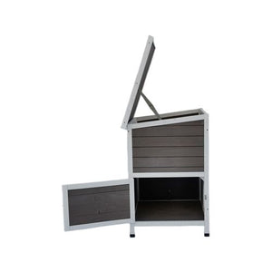 YES4PETS - 2-Story Cat Shelter Condo with Escape Door - Pet Servo