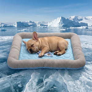 Pbed - Self Cooling Ice Silk Bed Mat for Small, Medium, & Large Pets, Blue at Pet Servo