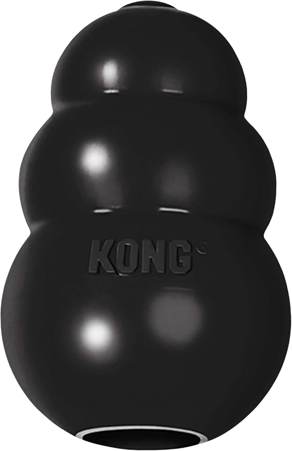 Black KONG dog toy on a white background at Pet Servo