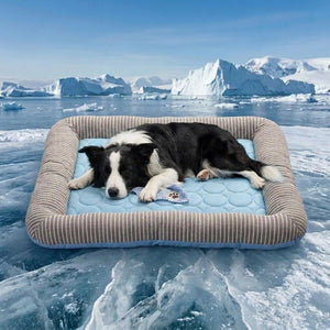 Pbed - Self Cooling Ice Silk Bed Mat for Small, Medium, & Large Pets, Blue at Pet Servo