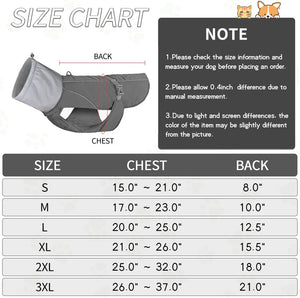 Grey Waterproof Dog Coat - Windproof & Adjustable - Petservo