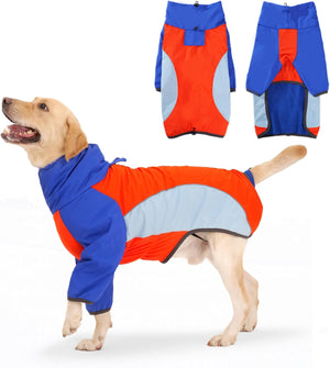 ODSSDAPU - Red + Blue Waterproof Dog Jacket - Petservo