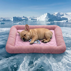 Pbed - Self Cooling Ice Silk Pet Bed Mat for Crate, Pink at Pet Servo