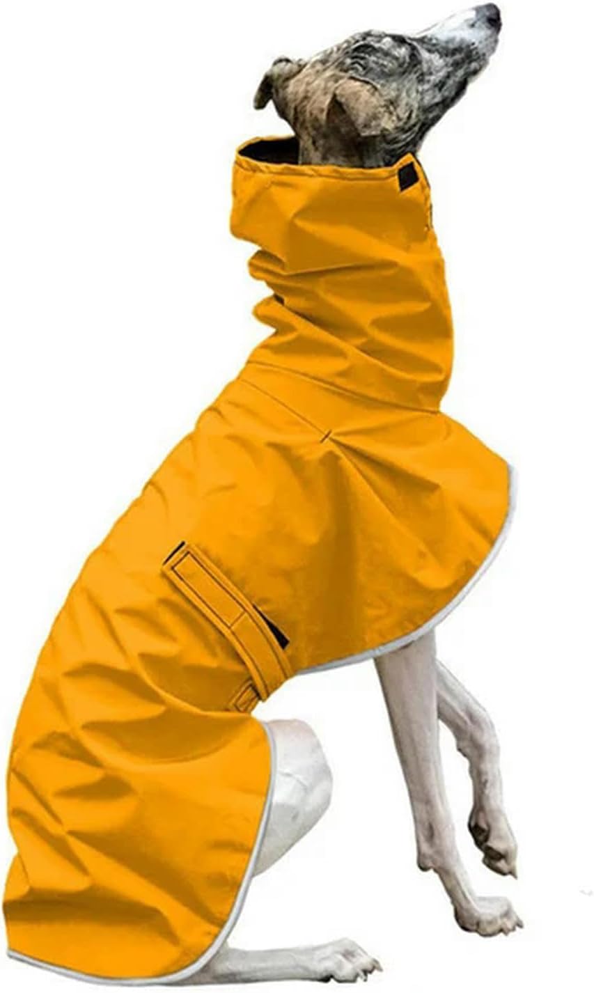 Yellow Waterproof Fleece Coat for Whippets & Greyhounds - Petservo