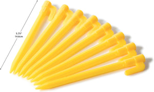 Yellow golf tees with measurement on a white background at Pet Servo