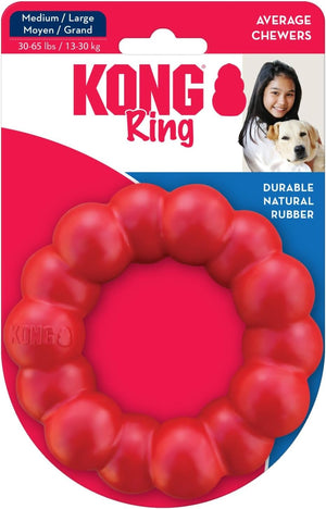KONG Ring dog toy packaging with a red ring on a white background at Pet Servo