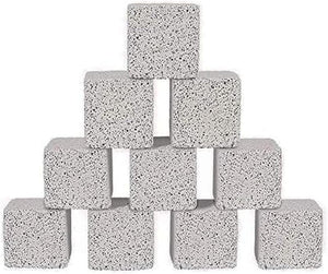 Stack of gray textured bricks on a white background at Pet Servo