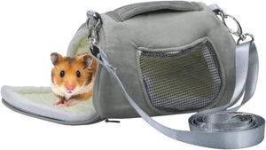 Pet carrier with a small animal inside on a white background at Pet Servo