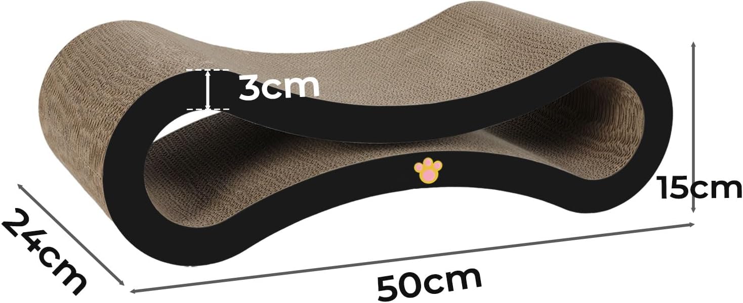 Pawz Scratcher Lounging Calming Bed for Indoor Large Cats with Organic Catnip at Pet Servo
