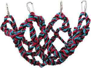 Three braided rope leashes with carabiners on a white background at Pet Servo