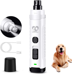 Pet nail grinder with accessories and a dog on a white background at Pet Servo