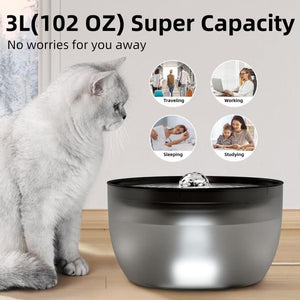 Buy Casfuy 3L Stainless Steel Pet Feeder LED Light Pro at Pet Servo