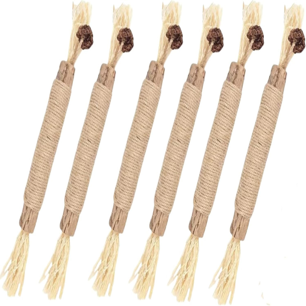 NOVAFU - 6Pack Silvervine Sticks for Cats Natural Dental Chew Catnip Toys