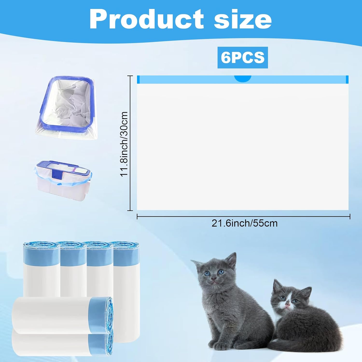 DANHMAO - 120pcs PURA X/MAX Self-Cleaning Litter Box Liner Bags