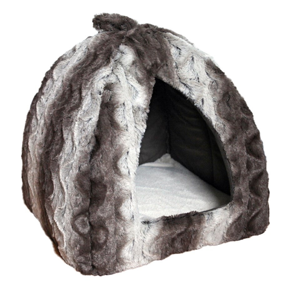 Rosewood - SNUGGLE PLUSH PYRAMID - GREY/CRM - Petservo