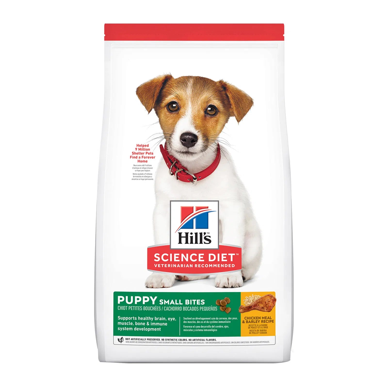 Hills Science Diet Puppy Small Bites dog food packaging with a puppy on the front at Pet Servo